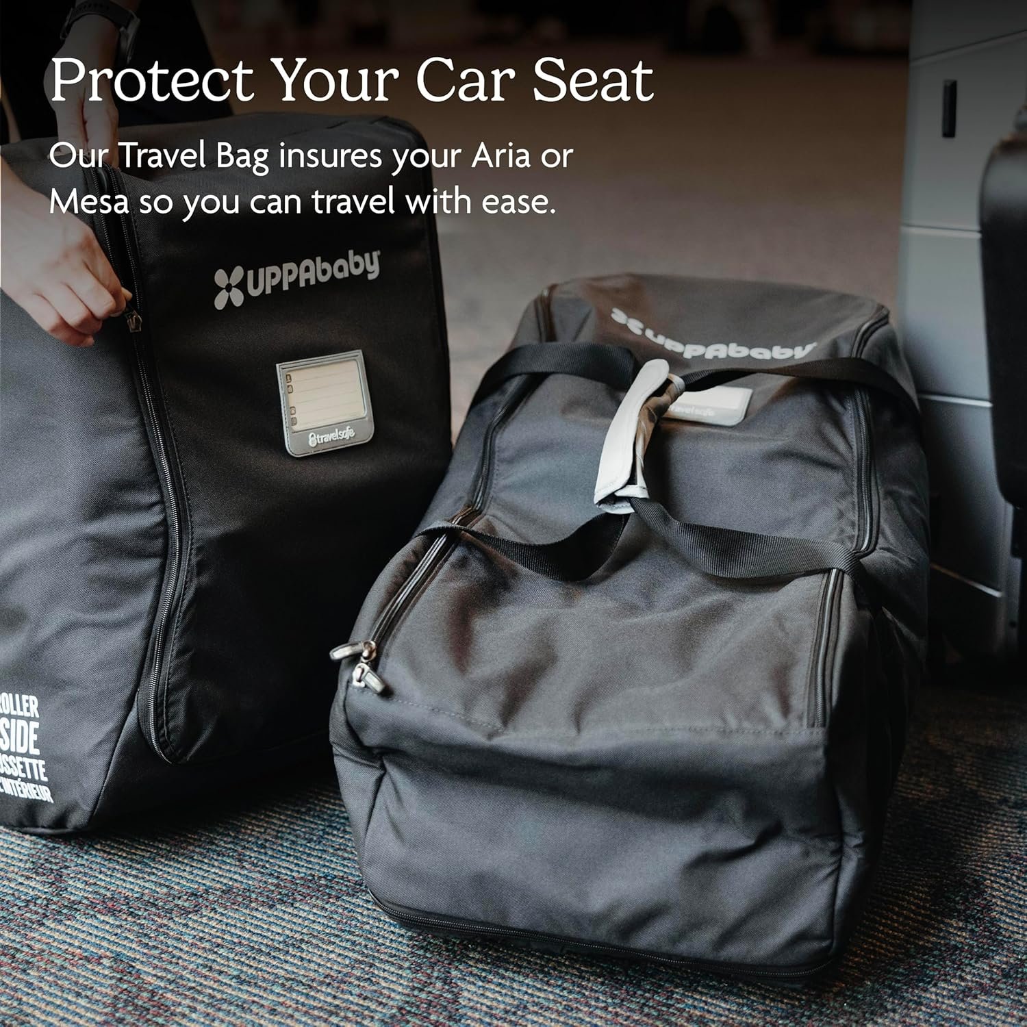 91ioJZeJY0L._AC_SL1500_.jpg UPPAbaby Travel Bag for Aria and Mesa Infant Car Seats/Easy-Carry Handles + Durable Design/TravelSafe - Image 2